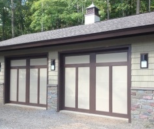 Carport was transformed into a two-car garage.