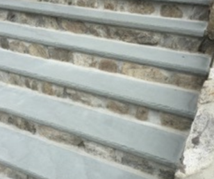 Bluestone stair treads were added.